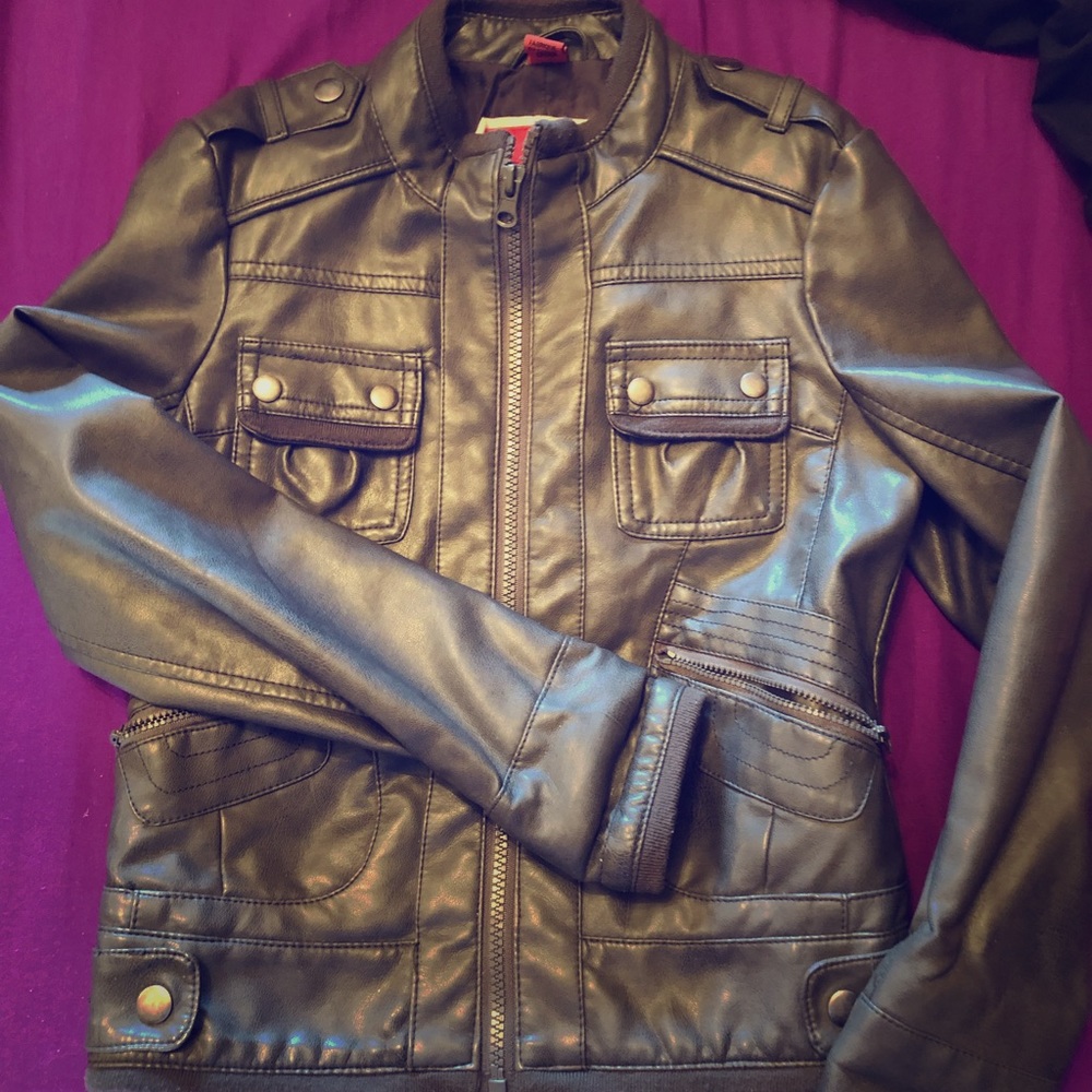 Boys Faux Leather Jacket